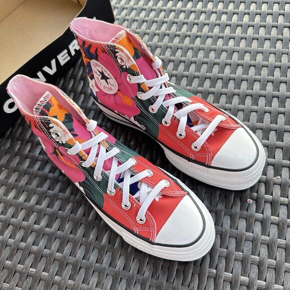 Converse CTAS Lift High Paradise Print Women's Shoes 563975C - Picture 3 of 15